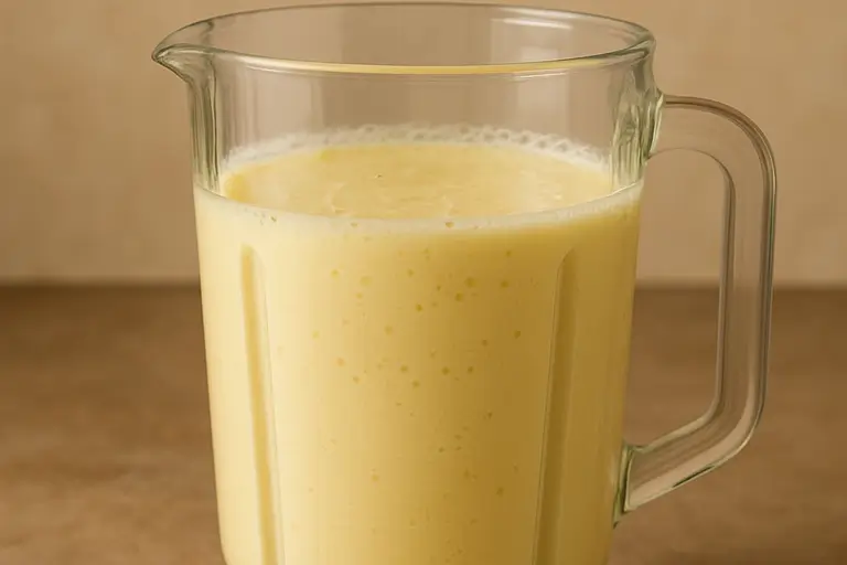 Creamy blended Pineapple Smoothie