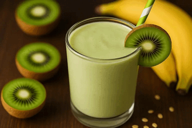 Tropical kiwi banana smoothie receipe