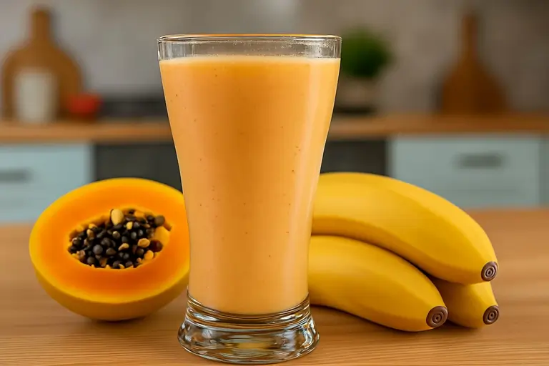 Refreshing papaya smoothie