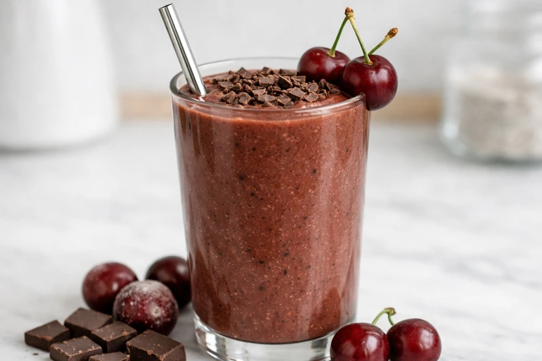 chocolate cherry smoothie ready to drink