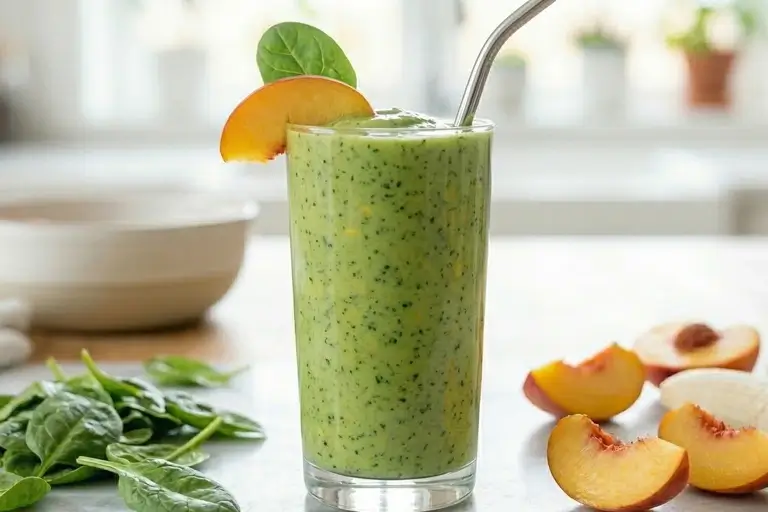 spinach peach smoothie ready to drink